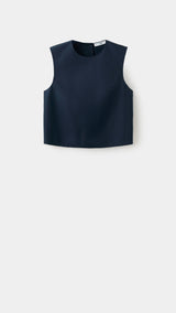 Mango top poppy in navy-021