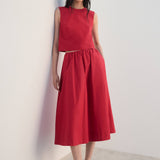 Mango top poppy in red-001