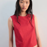 Mango top poppy in red-002