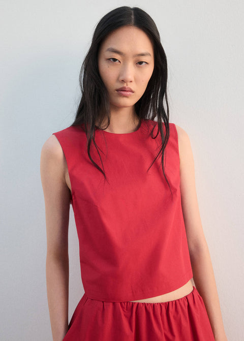 Mango top poppy in red