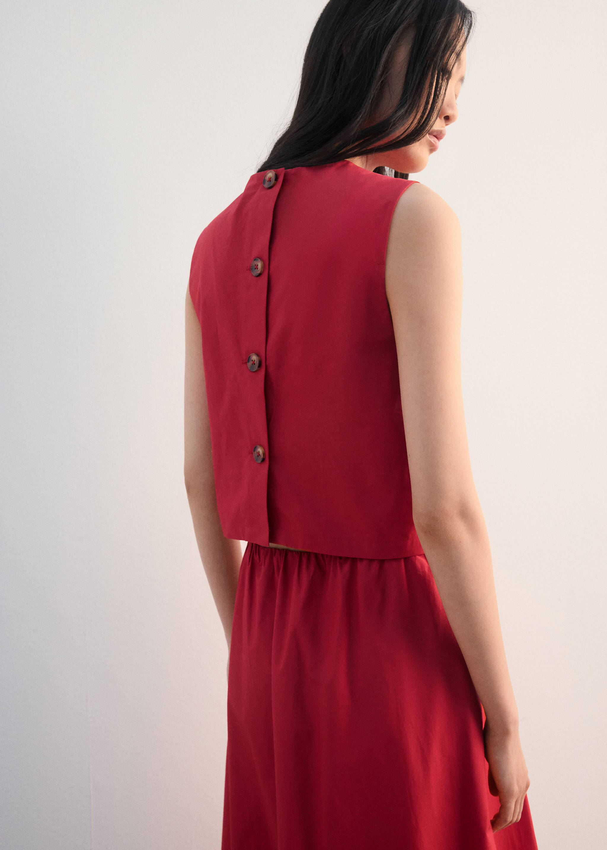 Mango top poppy in red-003