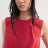 Mango top poppy in red-004