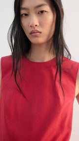 Mango top poppy in red-004