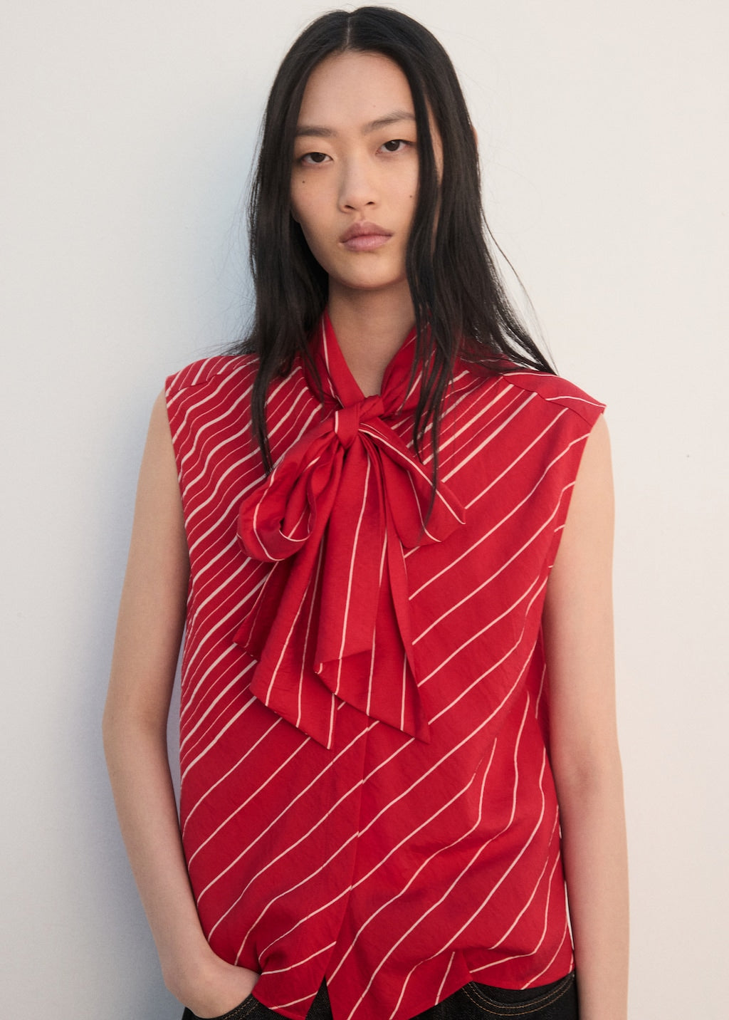 Mango blouse paris in red - Image 1