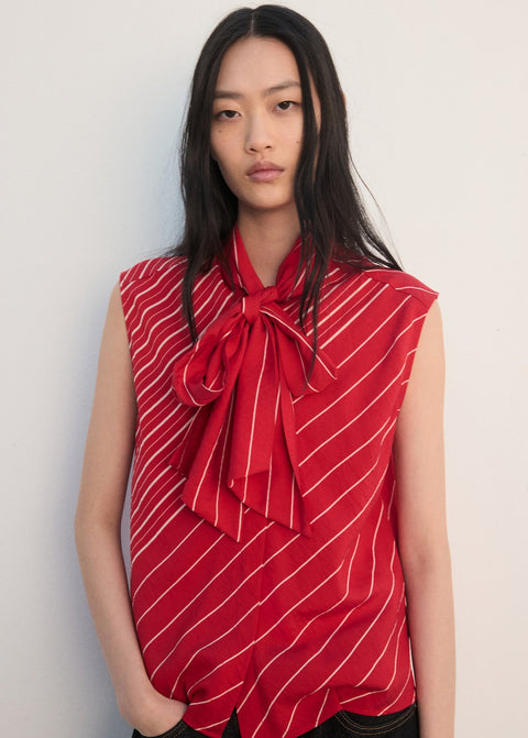 Mango blouse paris in red