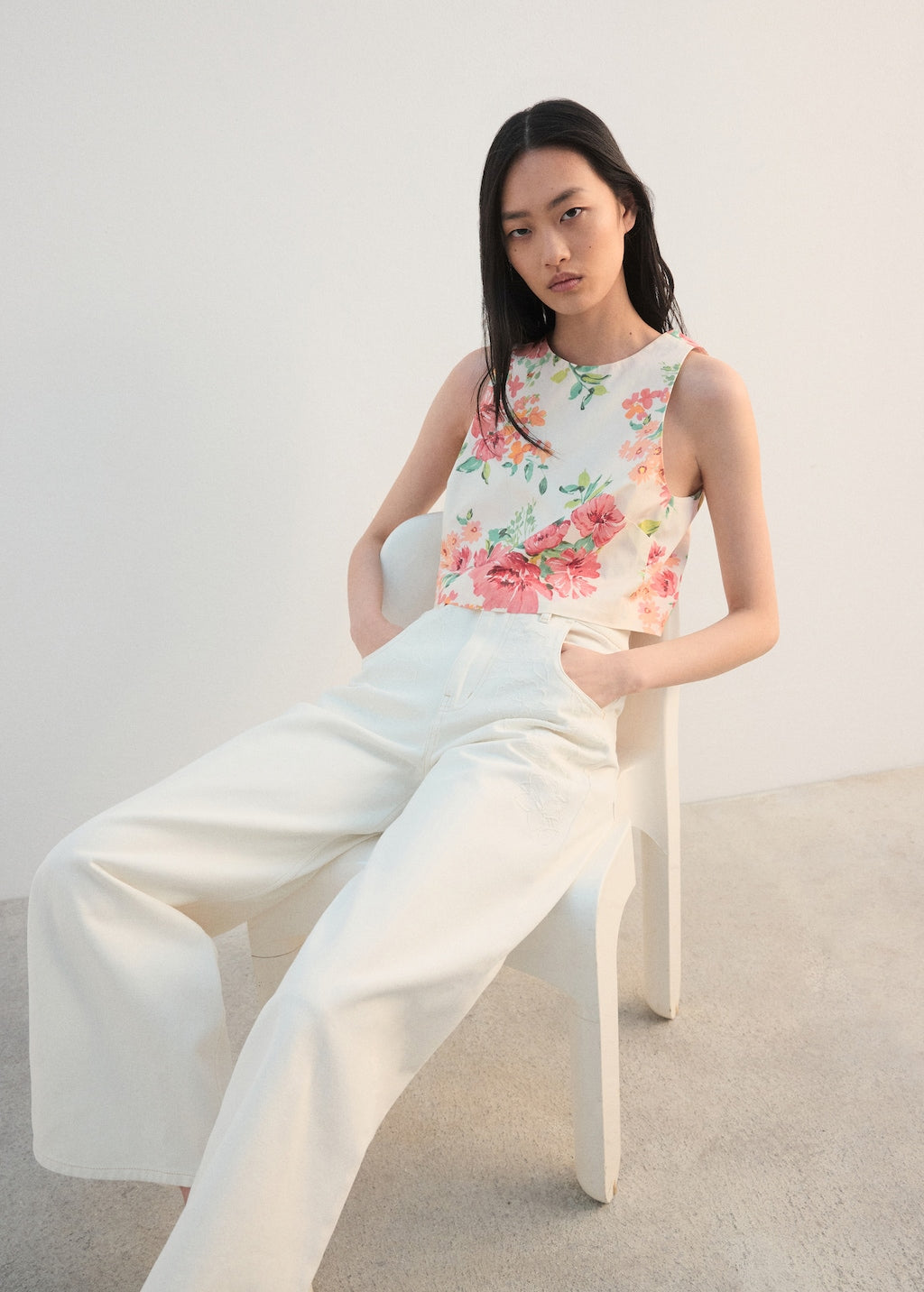 Mango top nico in off white - Image 4