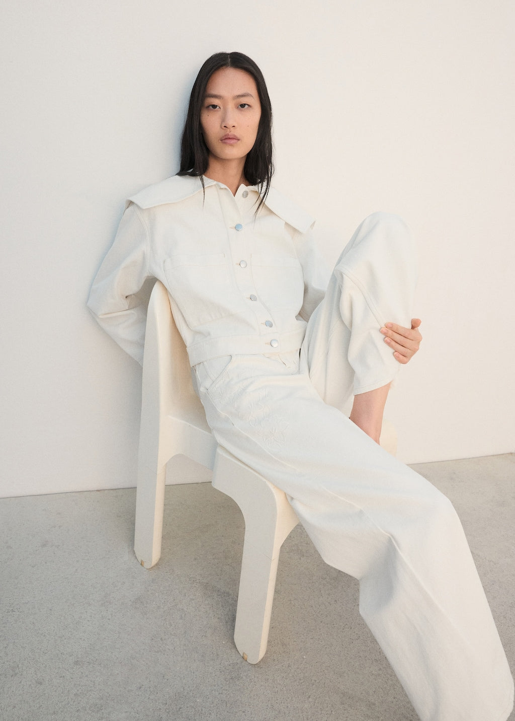 Mango jacket marine in off white - Image 5