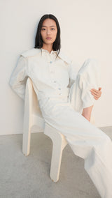 Mango jacket marine in off white - Image 5