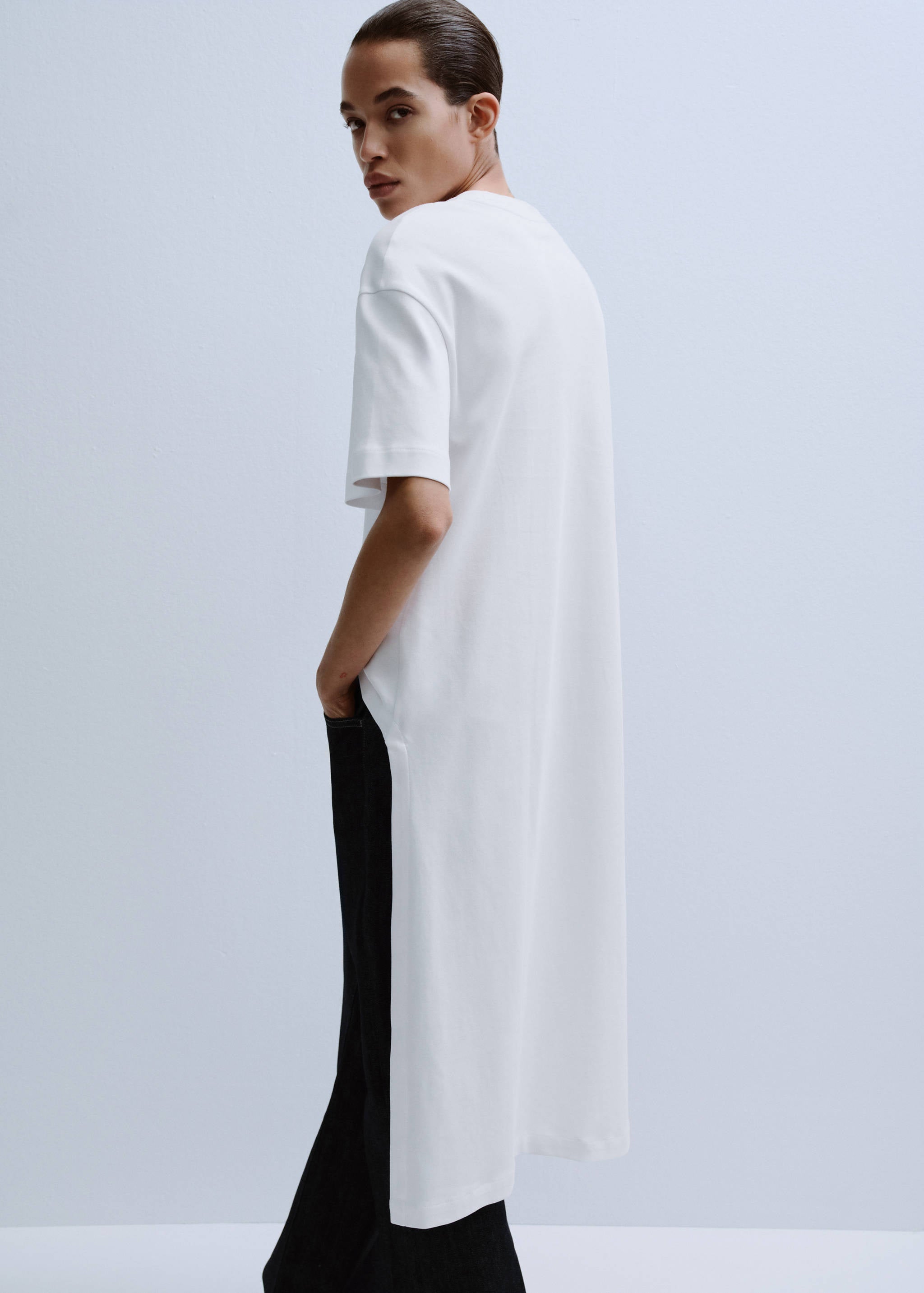 Mango t-shirt iris in white-003
