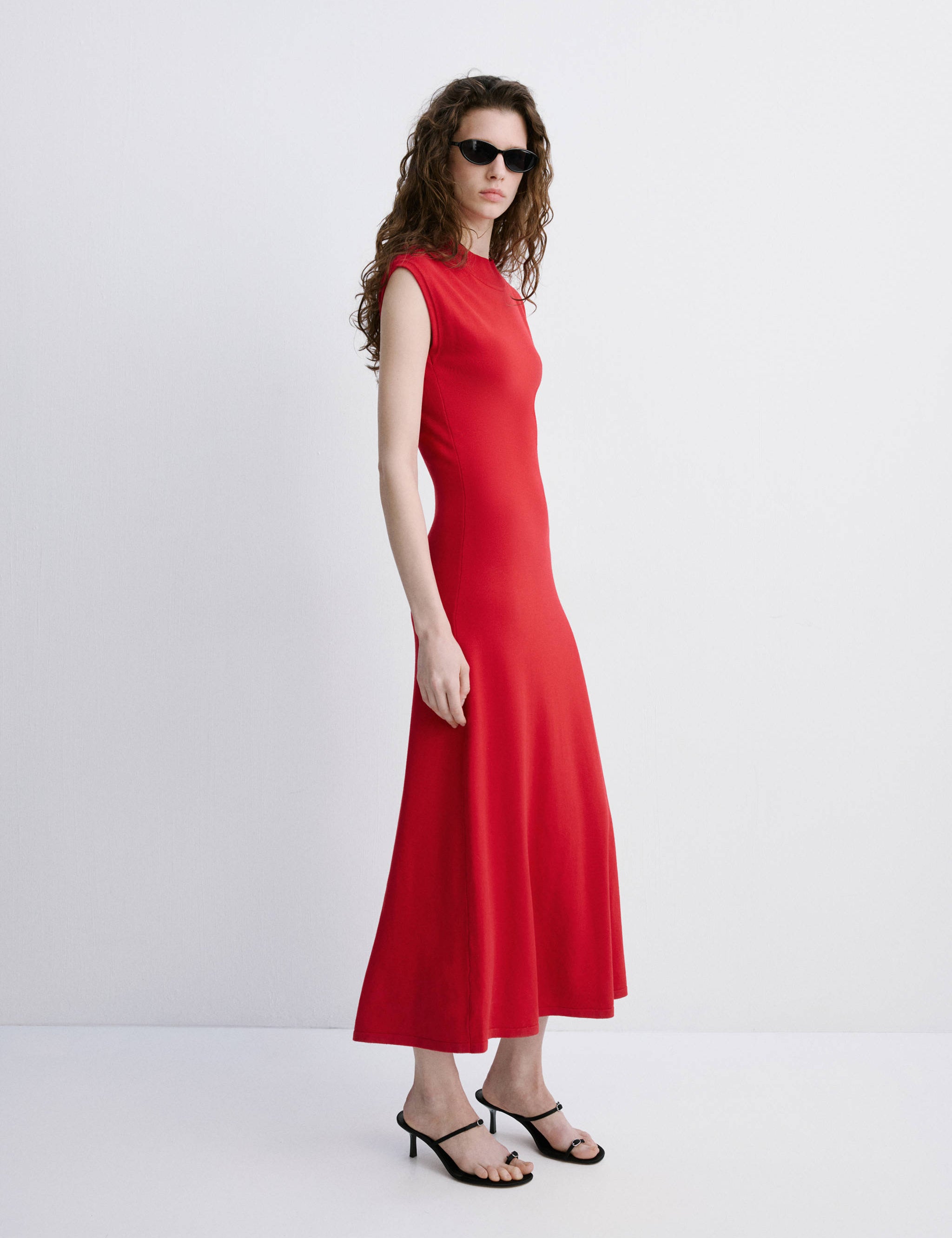 Mango dress pomodore in red-001