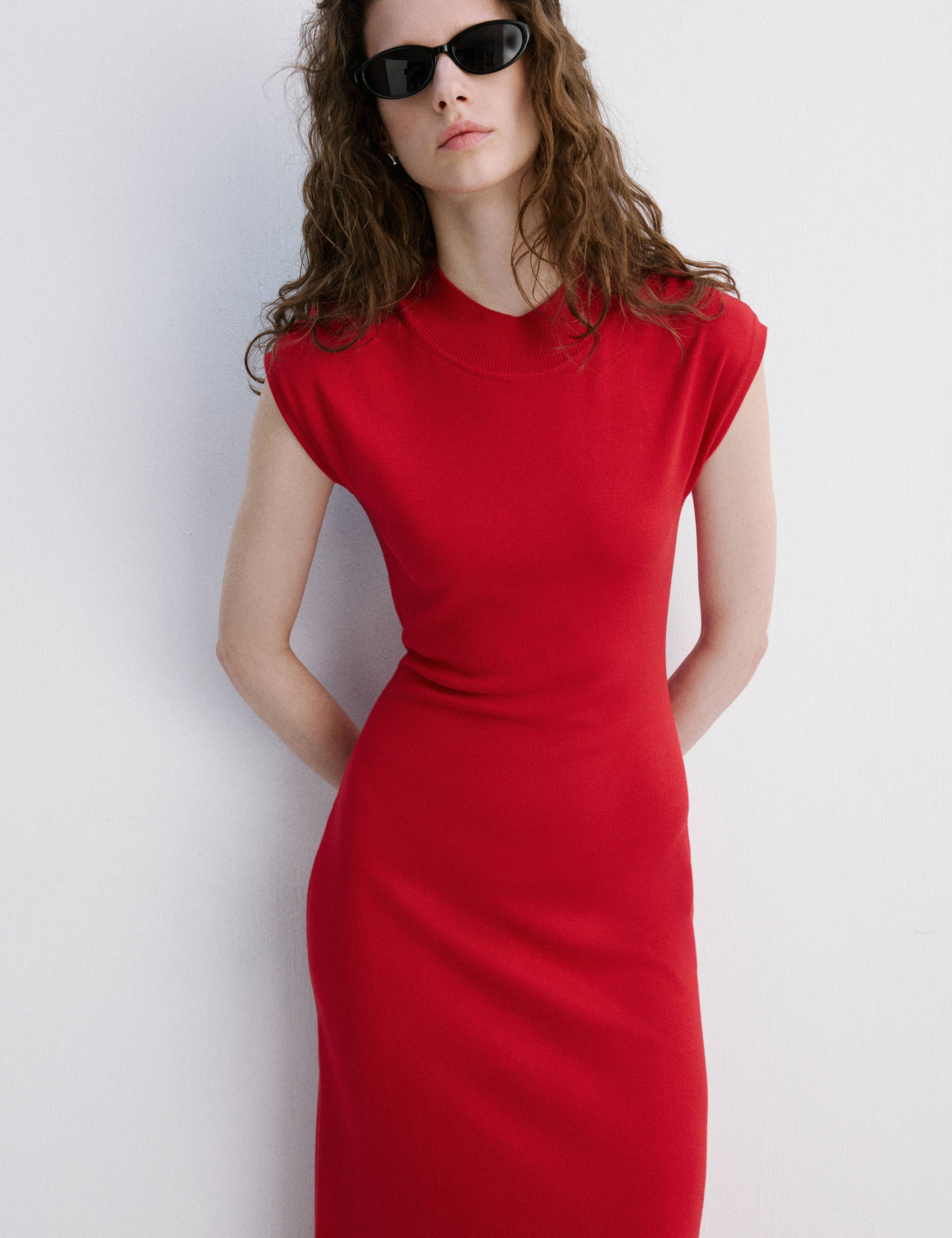 Mango dress pomodore in red-002