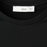 Mango t-shirt chals in black