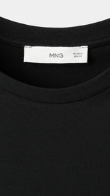 Mango t-shirt chals in black