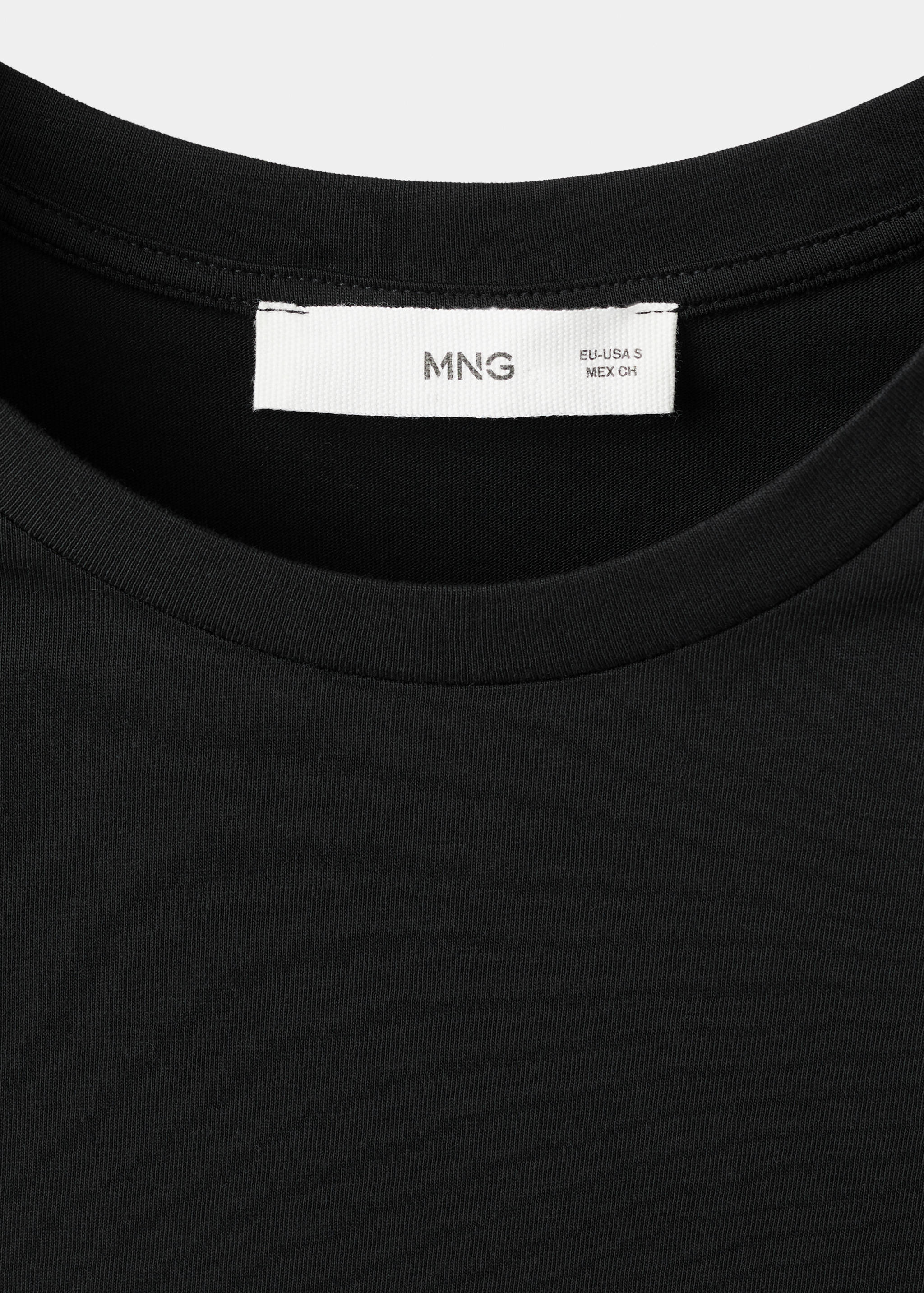 Mango t-shirt chals in black