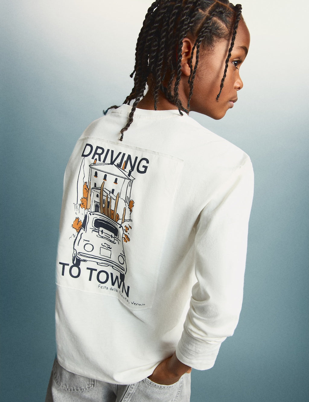 Mango t-shirt driving in off white - Image 1