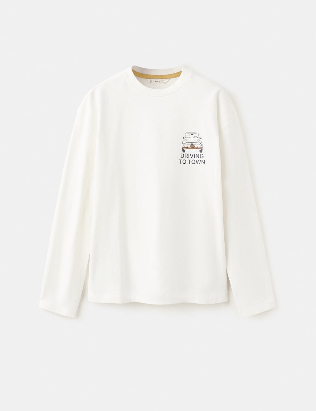 Mango t-shirt driving in off white - Image 2