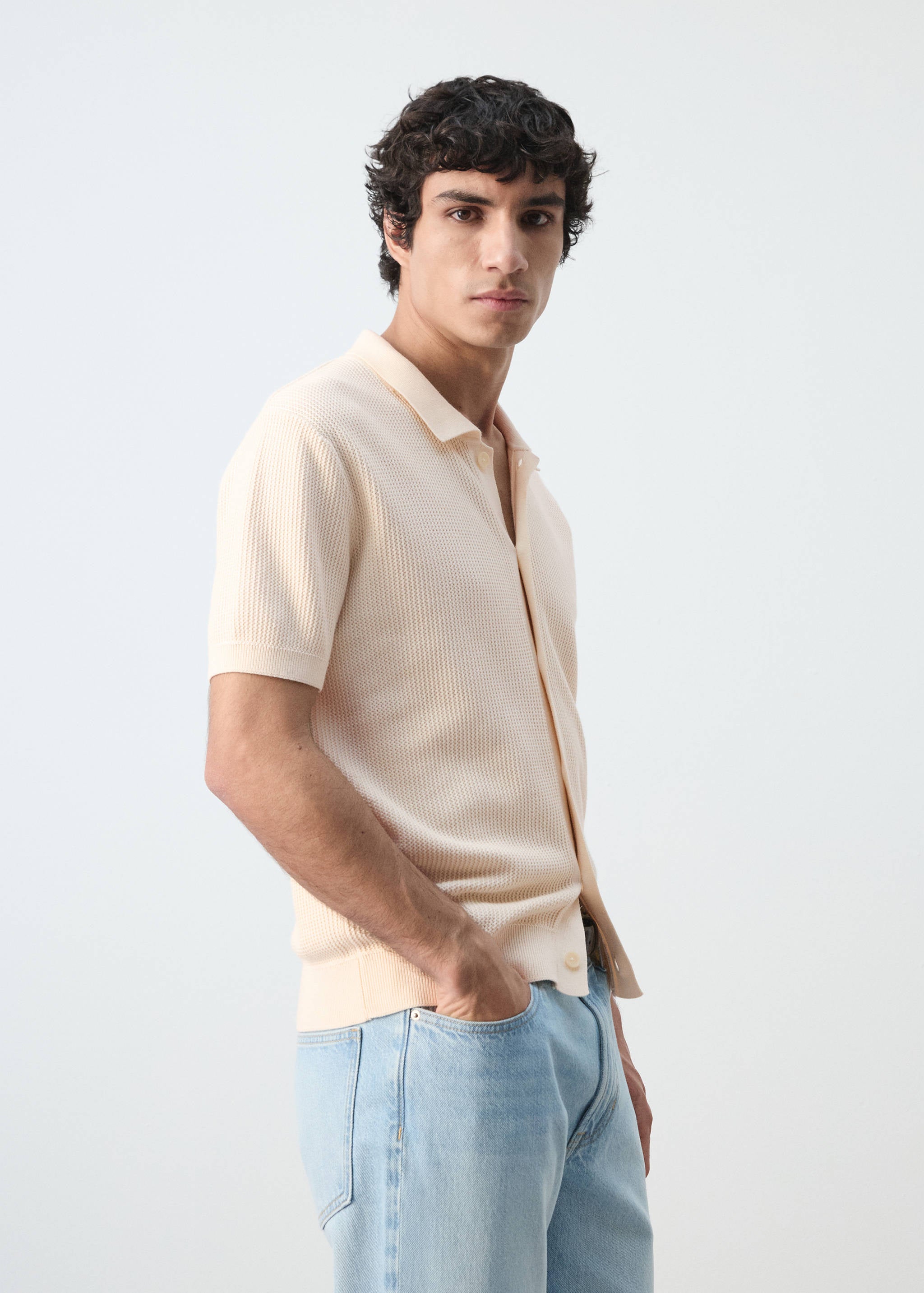 Mango shirt salas in off white-008