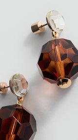 Mango earrings fedora in brown - Image 1