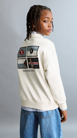 Mango sweatshirt fflag in off white - Image 1