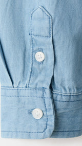 Mango shirt pacific in light denim - Image 3