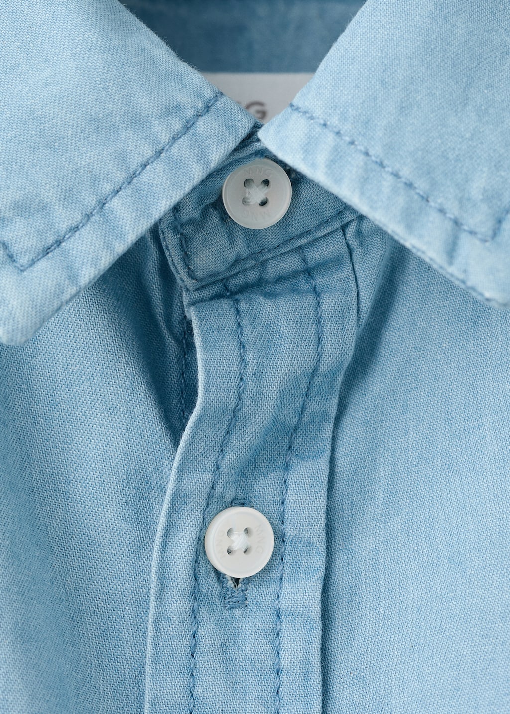 Mango shirt pacific in light denim - Image 6