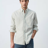 Mango shirt candela in pastel green-002