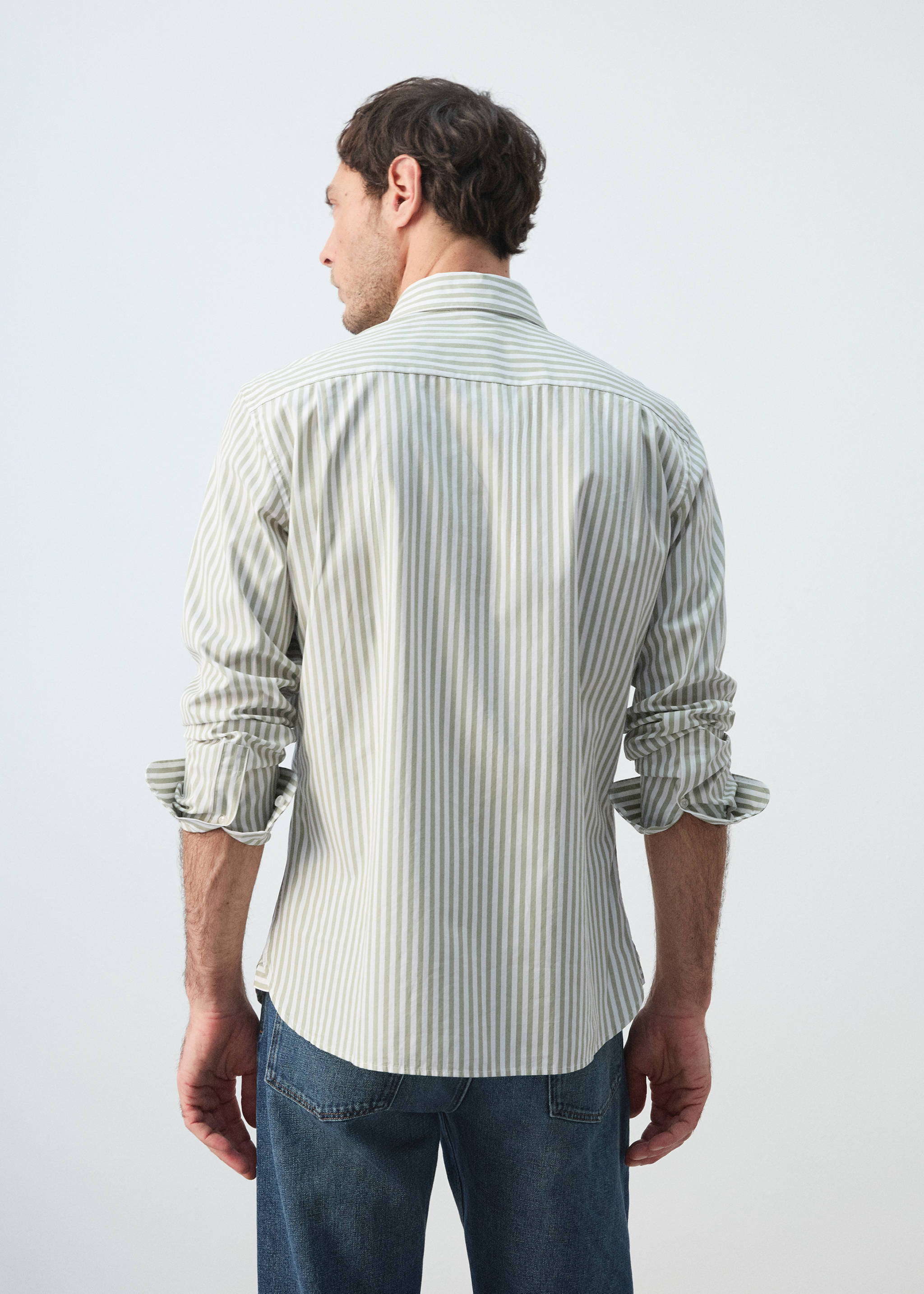 Mango shirt candela in pastel green-003