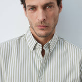 Mango shirt candela in pastel green-004