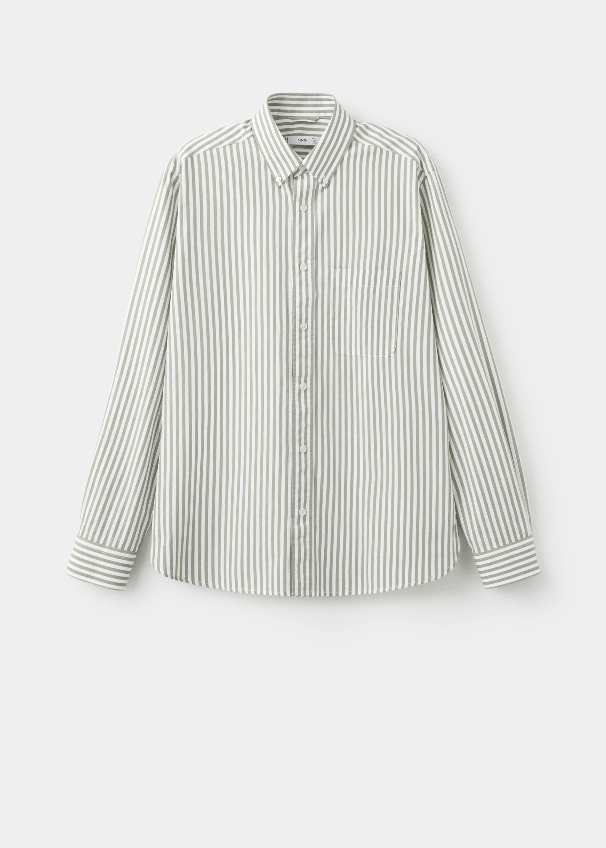 Mango shirt candela in pastel green-021