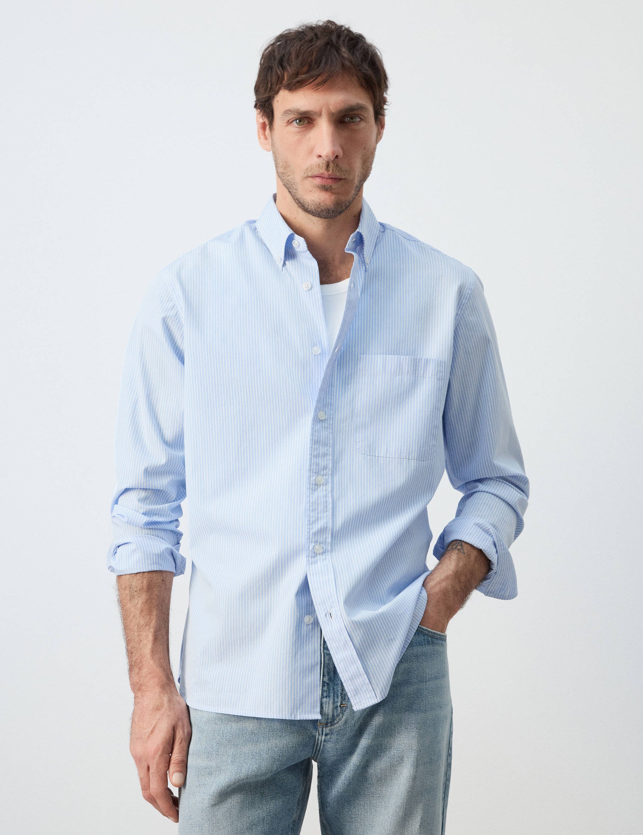Mango shirt candela in celestial-002
