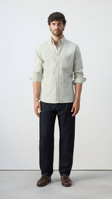 Mango shirt oxli in pastel green-001