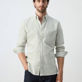 Mango shirt oxli in pastel green-002