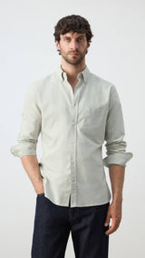 Mango shirt oxli in pastel green-002