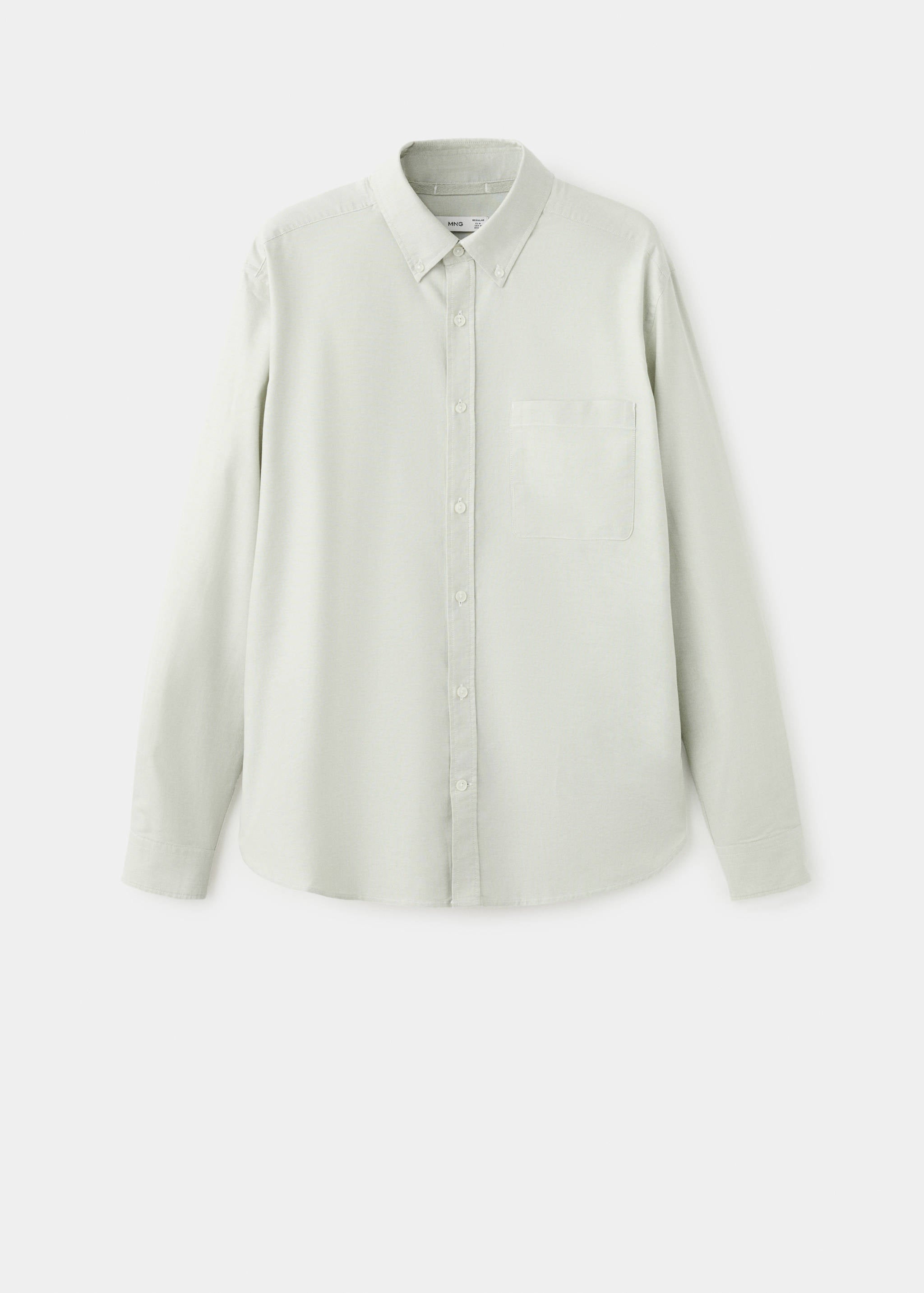 Mango shirt oxli in pastel green-021