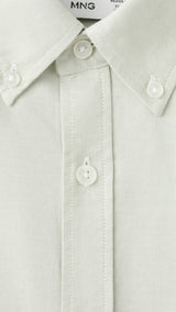 Mango shirt oxli in pastel green-023
