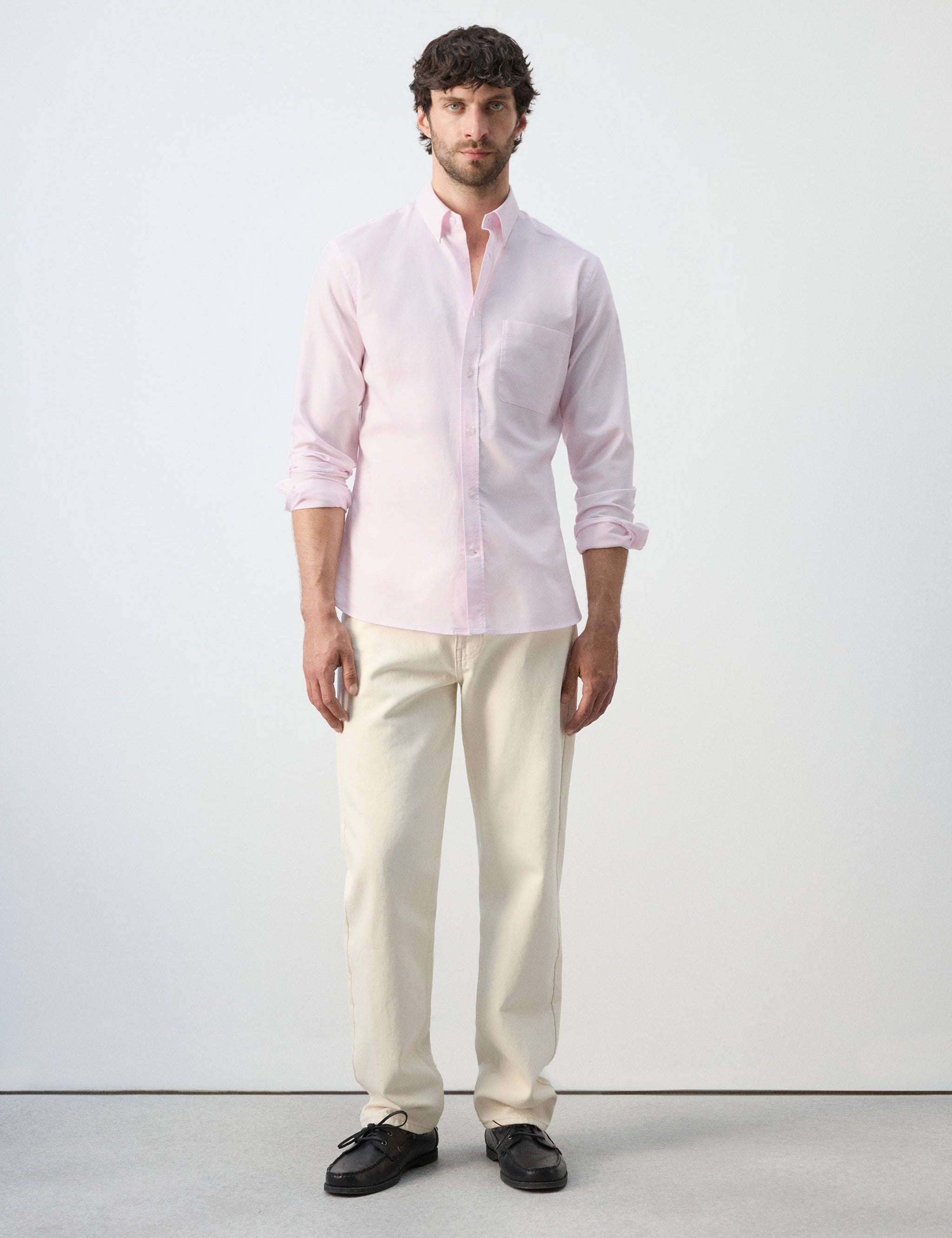 Mango shirt oxli in pastel pink-001