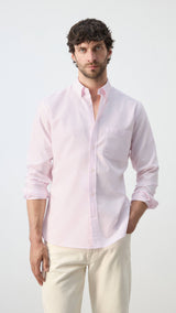 Mango shirt oxli in pastel pink-002