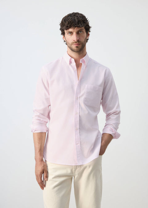 Mango shirt oxli in pastel pink