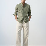 Mango shirt oxlir in green-001
