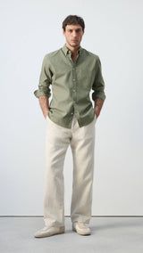 Mango shirt oxlir in green-001