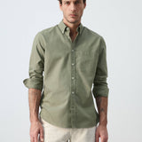 Mango shirt oxlir in green-002