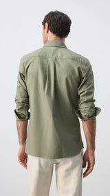 Mango shirt oxlir in green-003