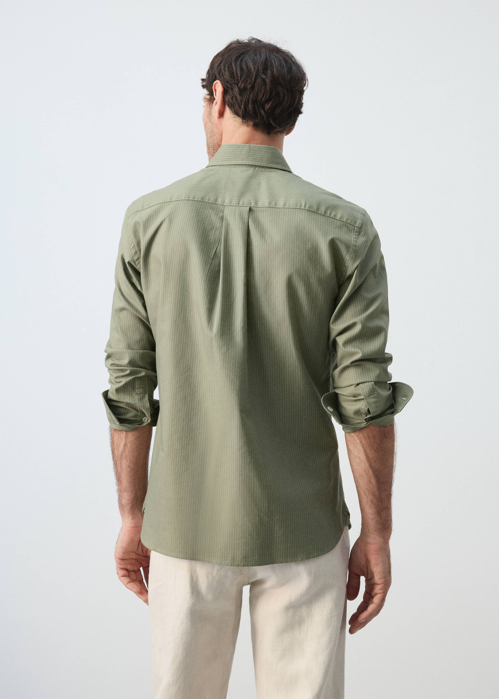 Mango shirt oxlir in green-003