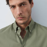 Mango shirt oxlir in green-004