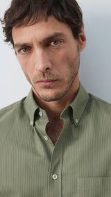 Mango shirt oxlir in green-004