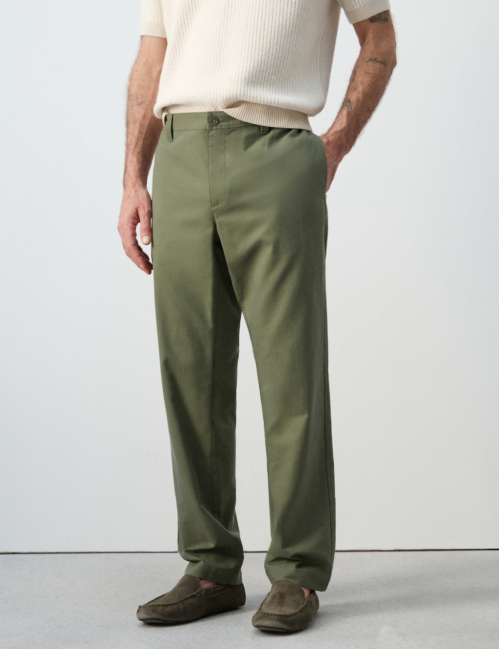 Mango trousers elian in moss - Image 1
