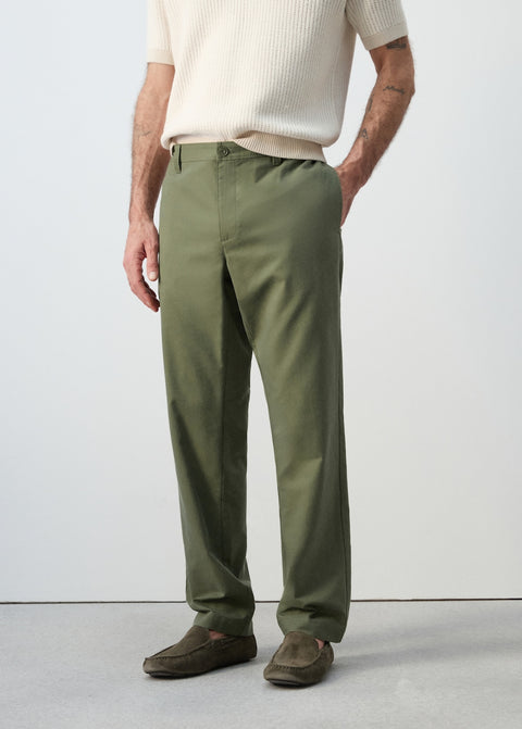 Mango trousers elian in moss