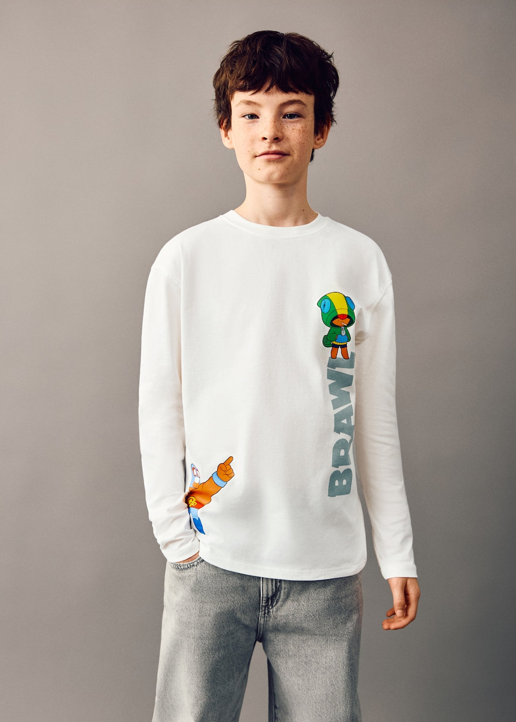 Mango t-shirt brawbraw in off white - Image 1