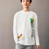 Mango t-shirt brawbraw in off white - Image 1