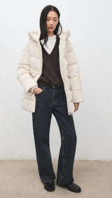 Mango puffer coat tokyo in off white-001